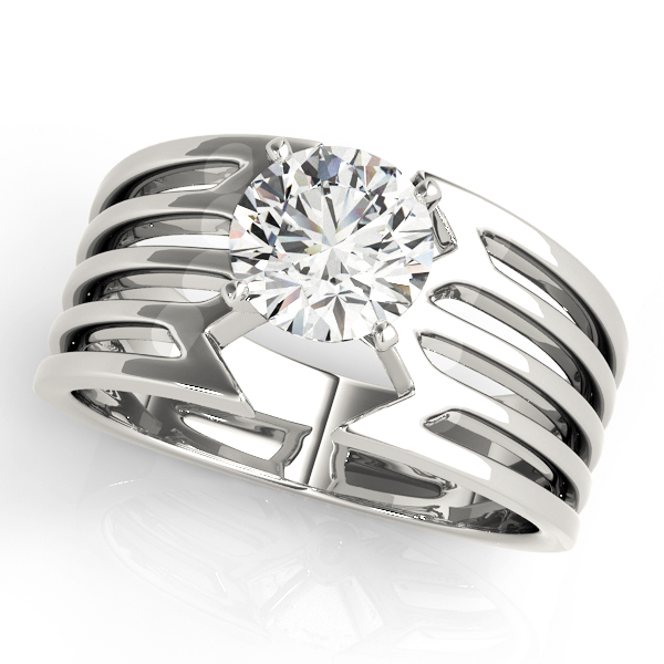 0.2 Ct Natural Round Cut Ornagrine  Solitaire Diamond Rings in Silver 925